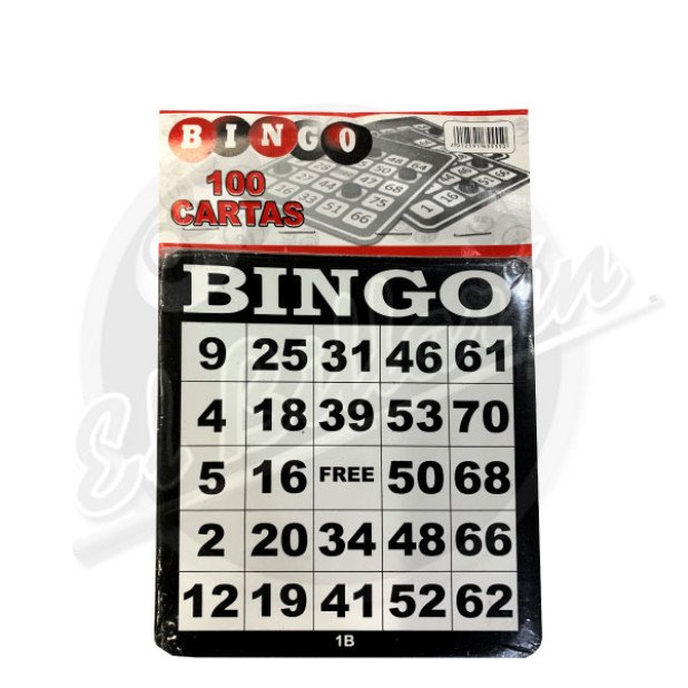 TABLAS BINGO CARTON X 100 (PAQUETE)